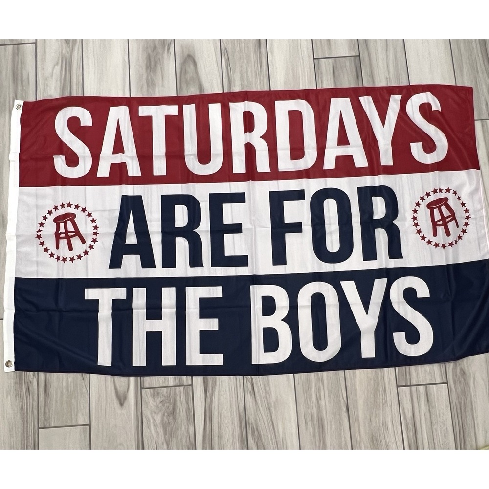 Barstool Sports Flag Saturdays Are For The Boys 3x5 Red White Blue New SAFTB